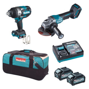 KIT MAKITA DK0139G202 GA013G+TW001G+2XBL4040+DC40RA+BORSONE