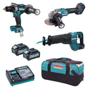 KIT MAKITA DK0159G301 DF001G+GA005G+JR001G+2XBL4040+DC40RA+BORSONE